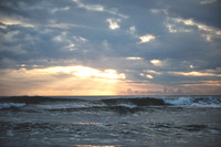 Cloudy Sunrise Over the Ocean